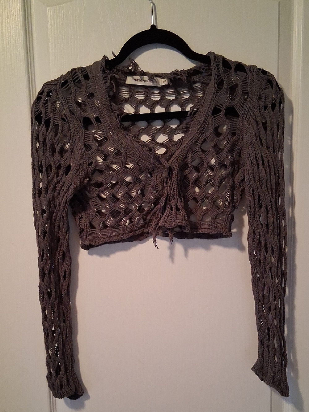 Sandwich Knit Cropped Cardigan